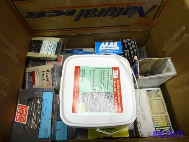box of misc nails...