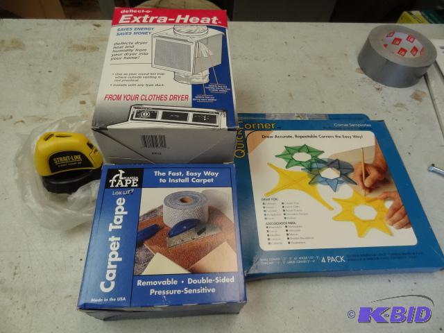 quick corner. Carpet tape. Laser level. Defle...