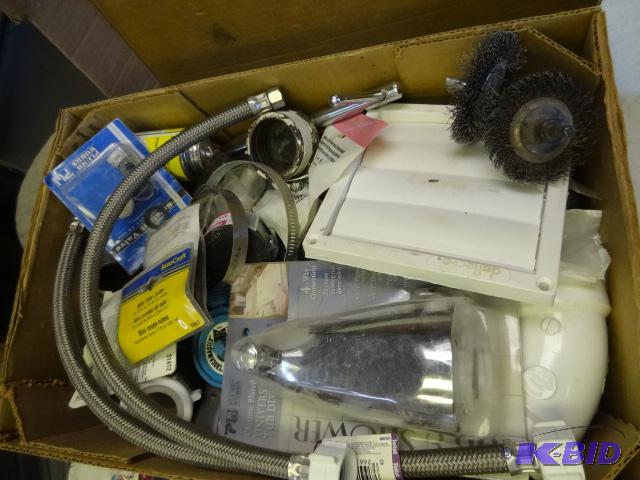 box of misc plumbing supplies...