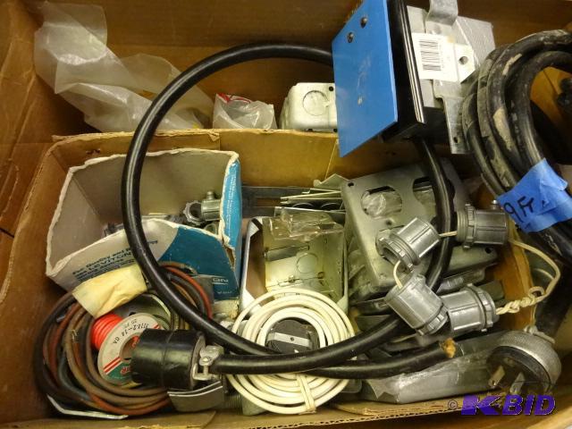 metal electrical boxes. Misc replacment cords...