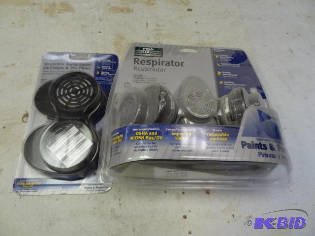 new respirator with replacment cartridges...