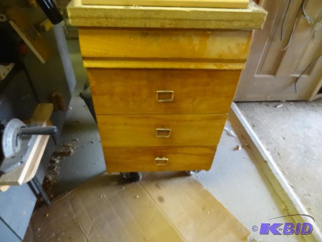 Cabinet on Wheels with 4 Drawers. All Wood 19...