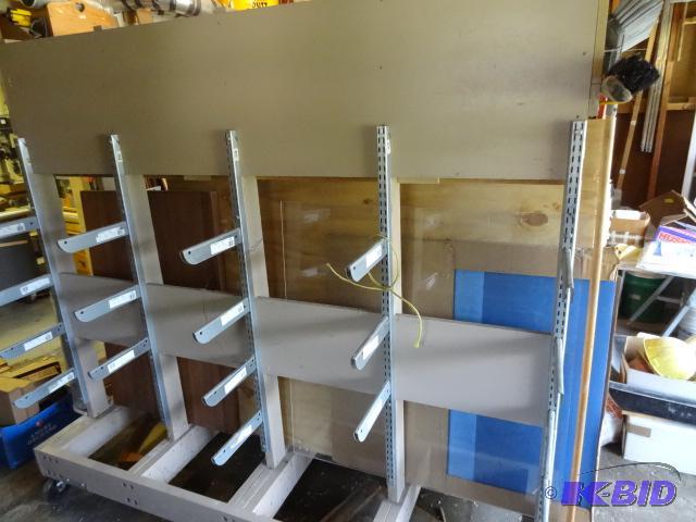Double sidedmaterial rack. 83x40x77, adjustab...