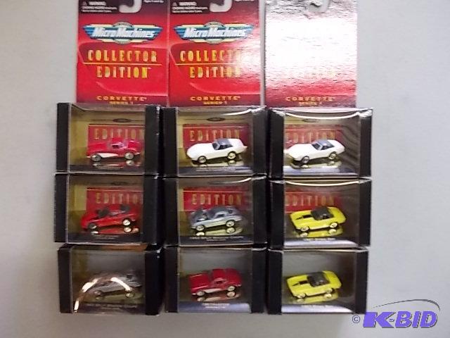 9 New In Box MicroMachines Collector Cars...