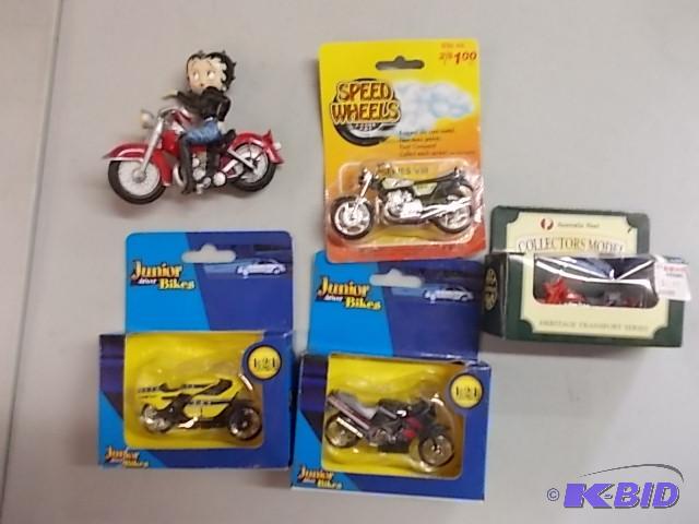 5-Assorted Motorcycles (1-Betty Boop)...