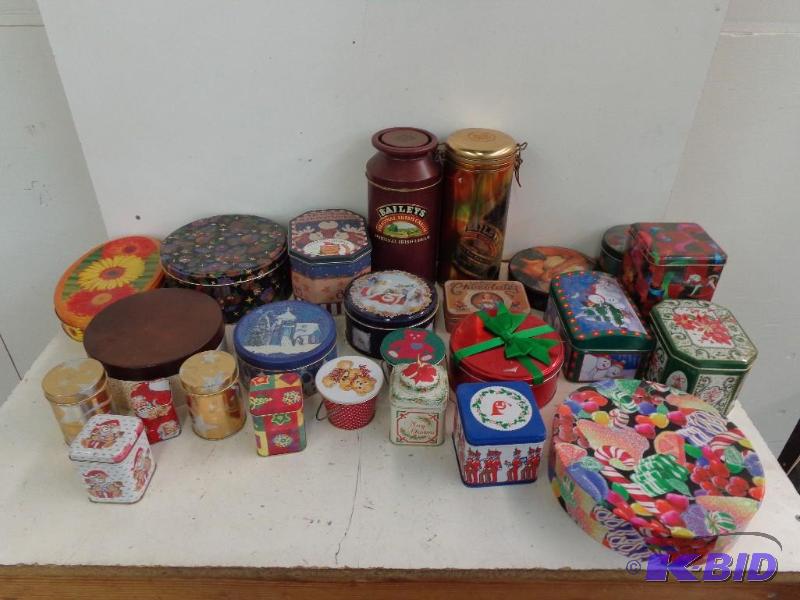 lot 100 image: Assorted Tins Christmas Baileys Floral  ...