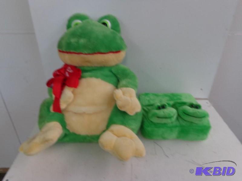 lot 101 image: Collectors Choice Stuffed Frog Large Plush Fr...