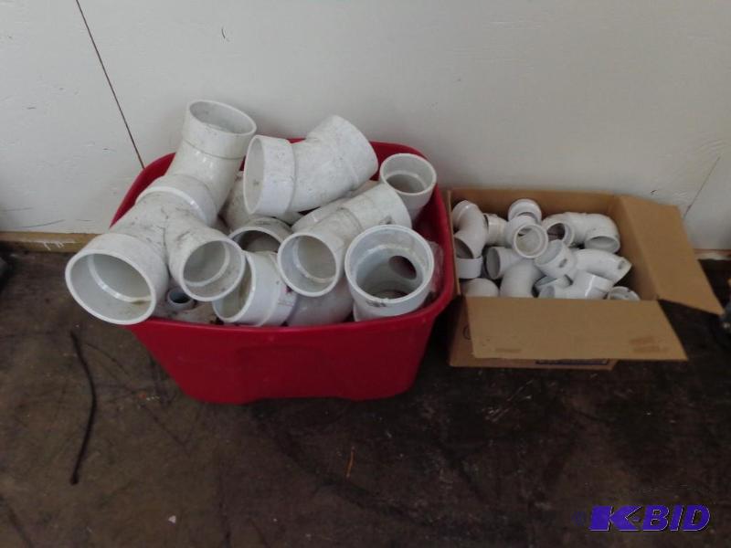 lot 123 image: Assorted PVC Fittings   4" , 3"...