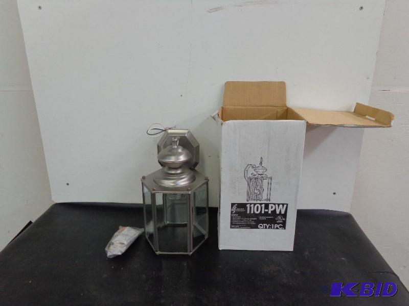 lot 139 image: Outside Light Pewter Finish 13" x 7"...