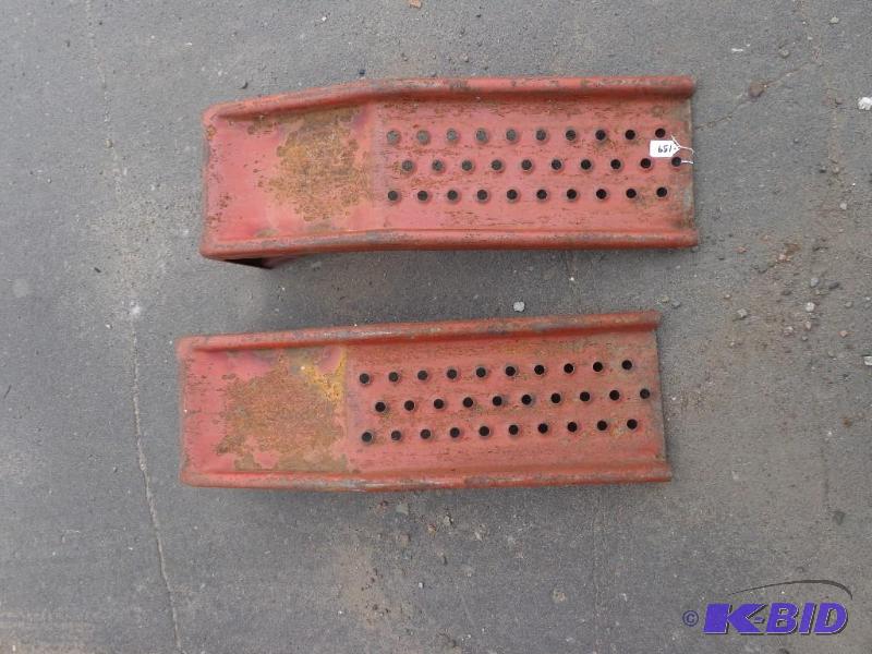 lot 159 image: Steel Car Ramps Overall FairGood Condition N...