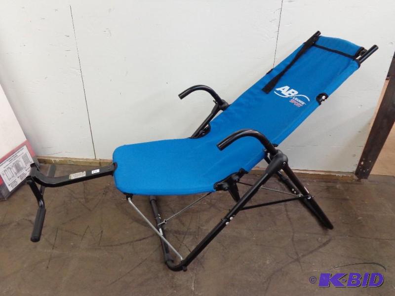 lot 25 image: AB Sport Lounge Blue wBlack Metal Frame 5.5...