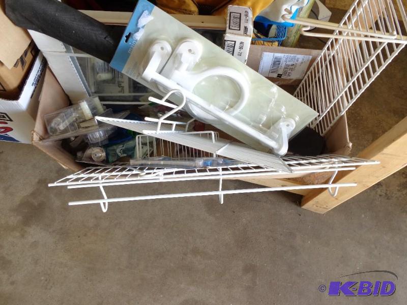 lot 62 image: Home Renovation Supplies Wire Shelving (For C...