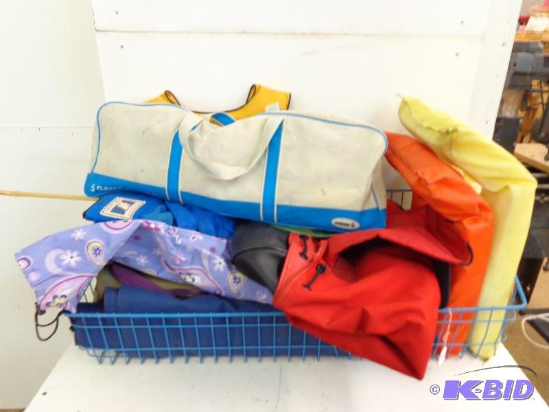 lot 94 image: Camping Chairs, Life Preservers, Duffel Bag, ...