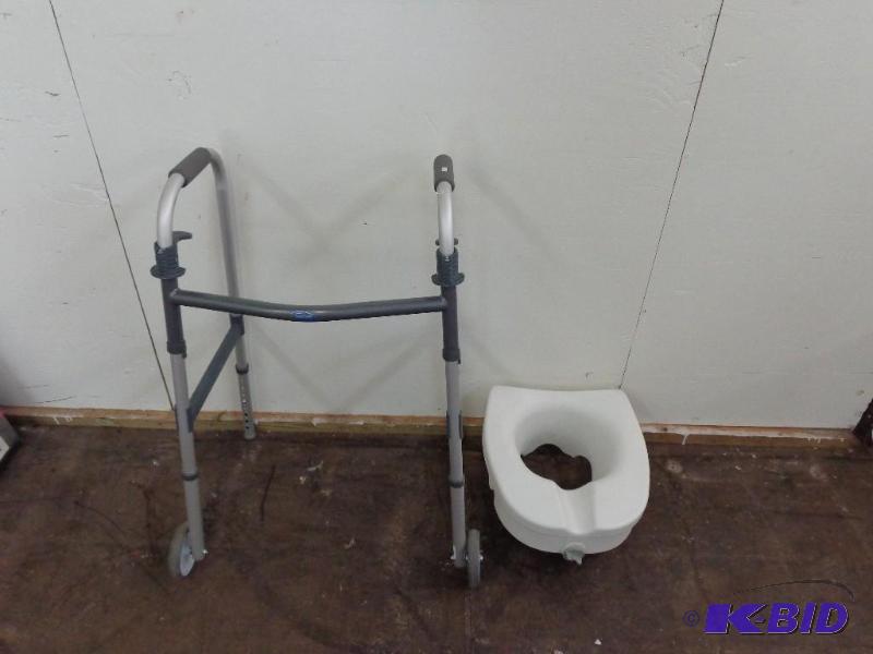 lot 97 image: Walker and Toiler Seat Booster Invacare ...