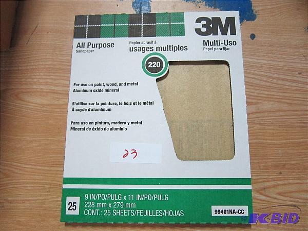 3M 220 all purpose sandpaper. 25 sheets. New....