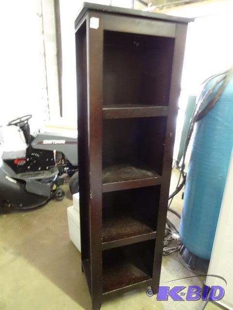 lot 100 image: Dark Chocolate Brown Book Shelf Has Wear. 2 A...
