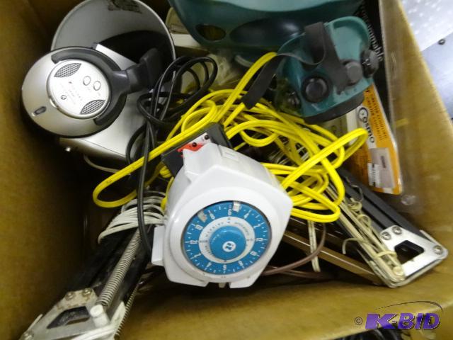 lot 138 image: Clamp on Desk Lamps. Telephone. Timer and mor...