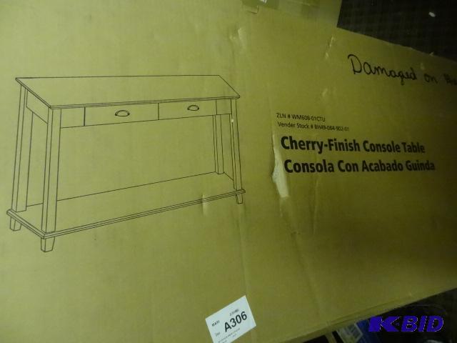 lot 168 image: Better Homes. Cherry Finish Console Table. WM...