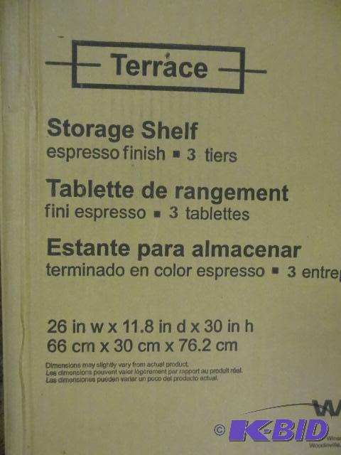 lot 173 image: Winsome Storage Shelf Espresso Finish. 26 x 1...