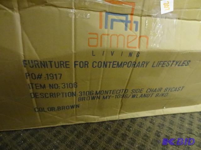 lot 207 image: 2-Armen Living 3106 Monteito Side Chair Store...