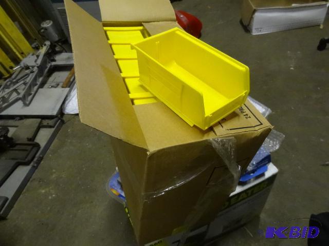 lot 42 image: 24-New Plastic Yellow Akro Bins 30-220...