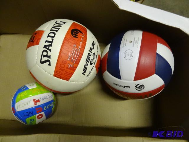 lot 55 image: 2-Volleyballs and 1 mini...