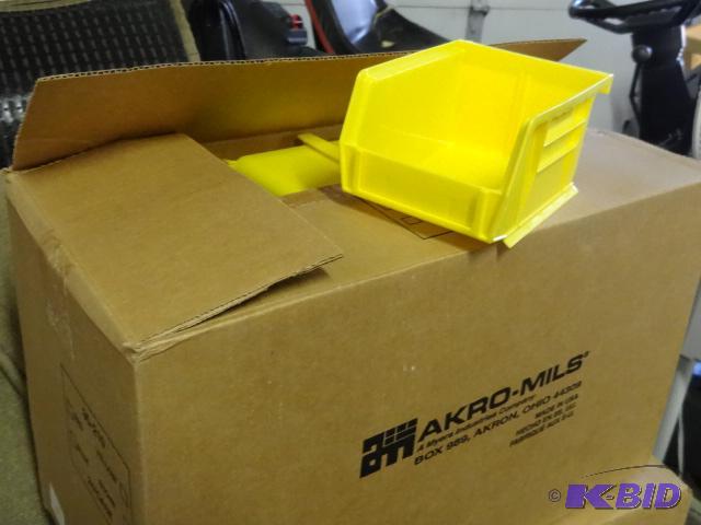 lot 64 image: 24- Akro Small Yellow Bins 30-210...