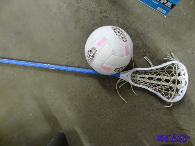 lot 77 image: Volleyball and Lacrosse Stick...