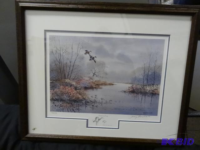 lot 9 image: Wispering Wings Print by Jerry Raedeke Framed...