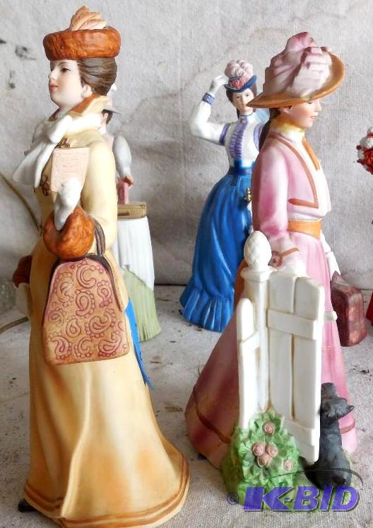 lot 106 image: Pair of ceramic figurines, 10" tall...