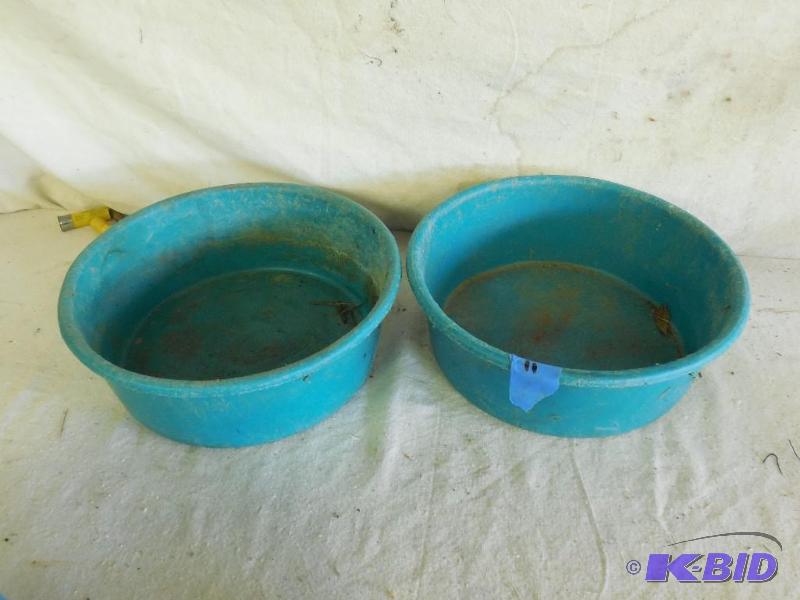 lot 11 image: 2 Feed bowls, 11 12" x 4"...