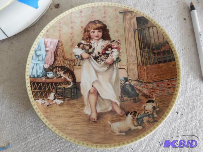 lot 119 image: W.L. George collector plate, Memories of a Vi...