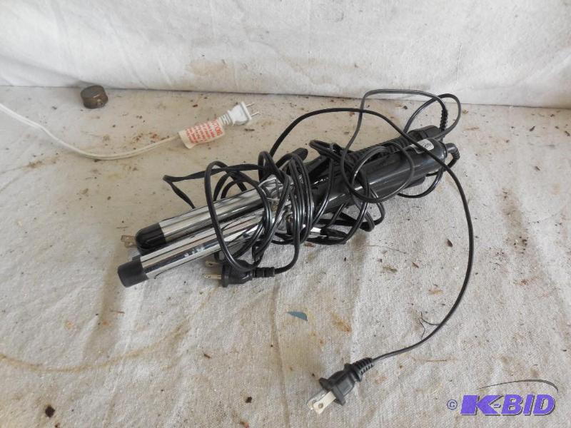 lot 158 image: 2 curling irons...