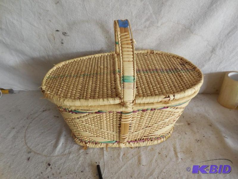 lot 168 image: Woven basket...