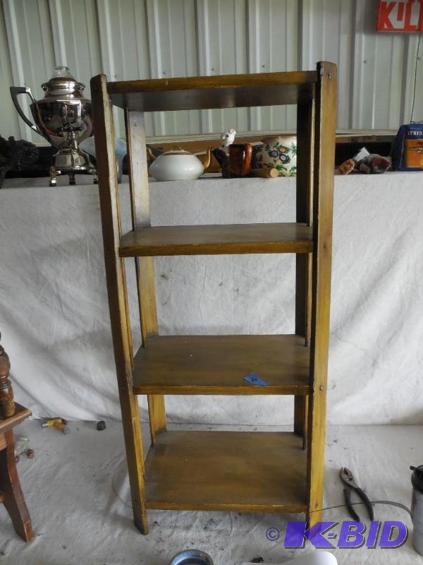 lot 21 image: Wood shelf 17 x 11 x 35...