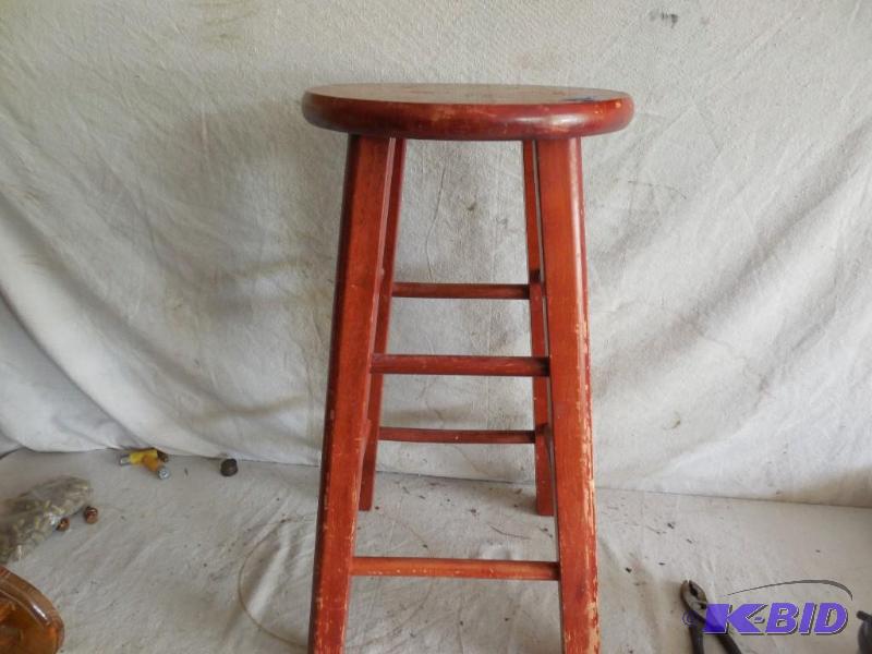 lot 24 image: Wood stool...