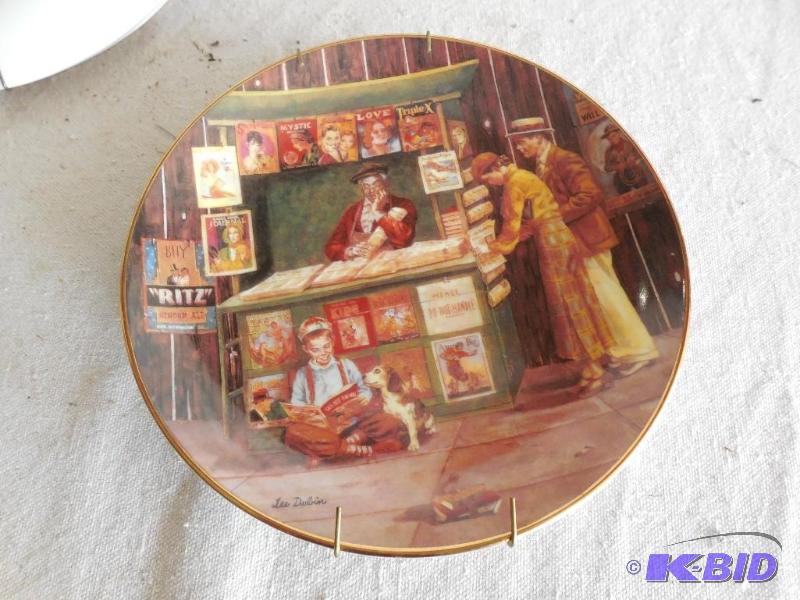 lot 87 image: Collectors plate " The Corner Newspaper...