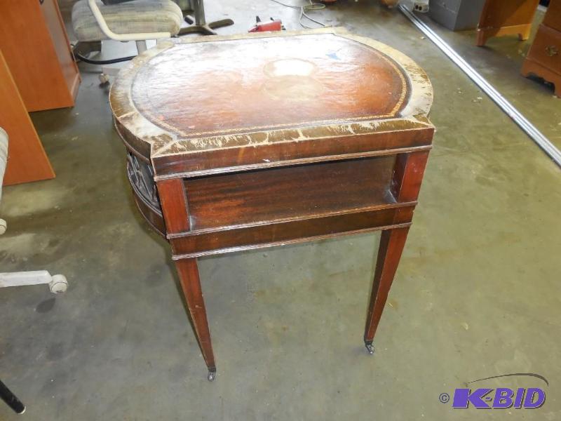 Old wood rolling table...