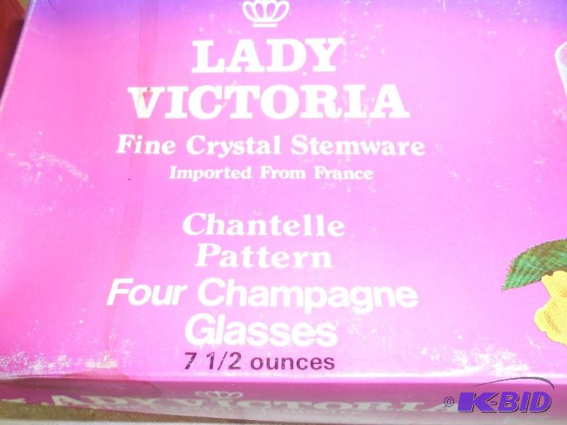 Lady Victoria champagne glasses 4 total&nbsp...