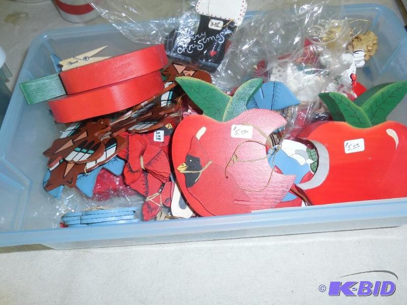 Tons of handmade wooden ornaments and more...