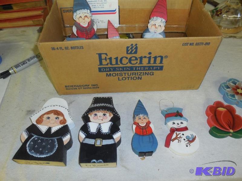Tons of handmade wooden ornaments...
