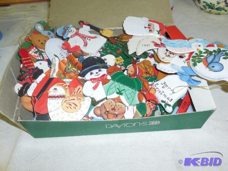 Tons of handmade wooden ornaments...