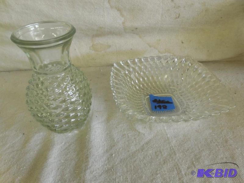 Glass Vase and Bowl...