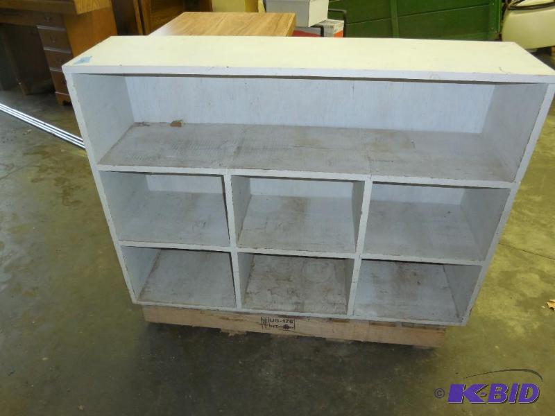 Wood shelving unit measures 45&quot x 33&quo...