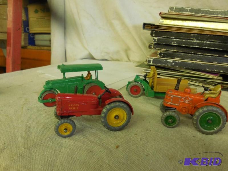 Dinky toys metal tractors...