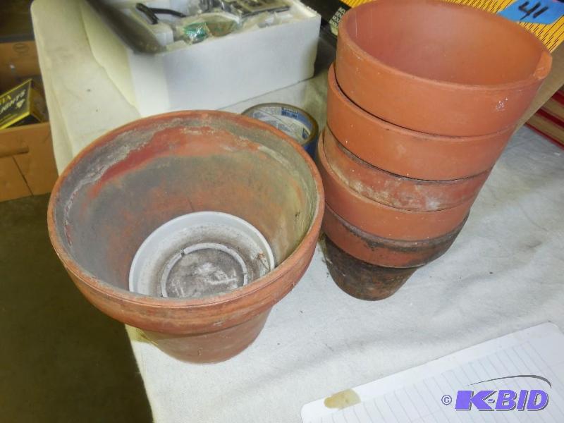 Clay flower pots...