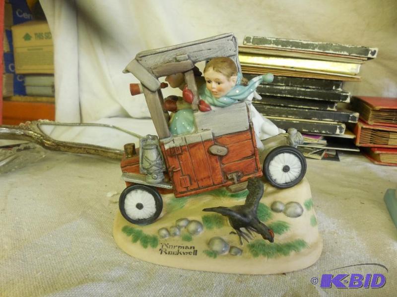 Norman Rockwell soap box racer figurine...