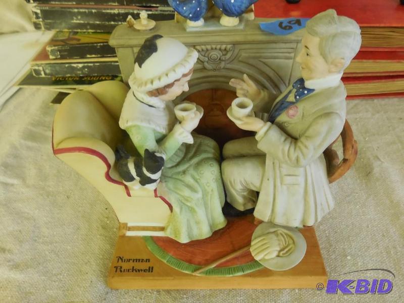 Norman Rockwell &quot Gaily sharing vintage ...