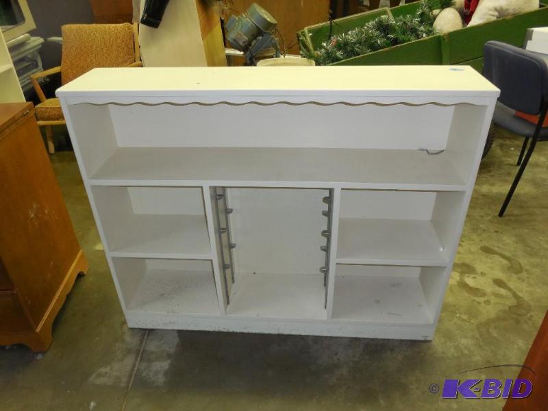 Wood shelving unit, measures 45&quot x 36&qu...