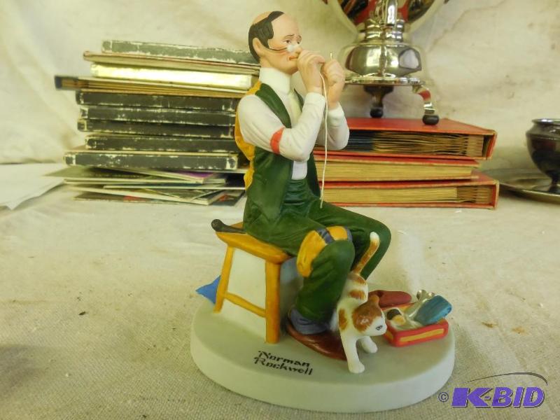 Norman Rockwell &quot Man threading needle&q...